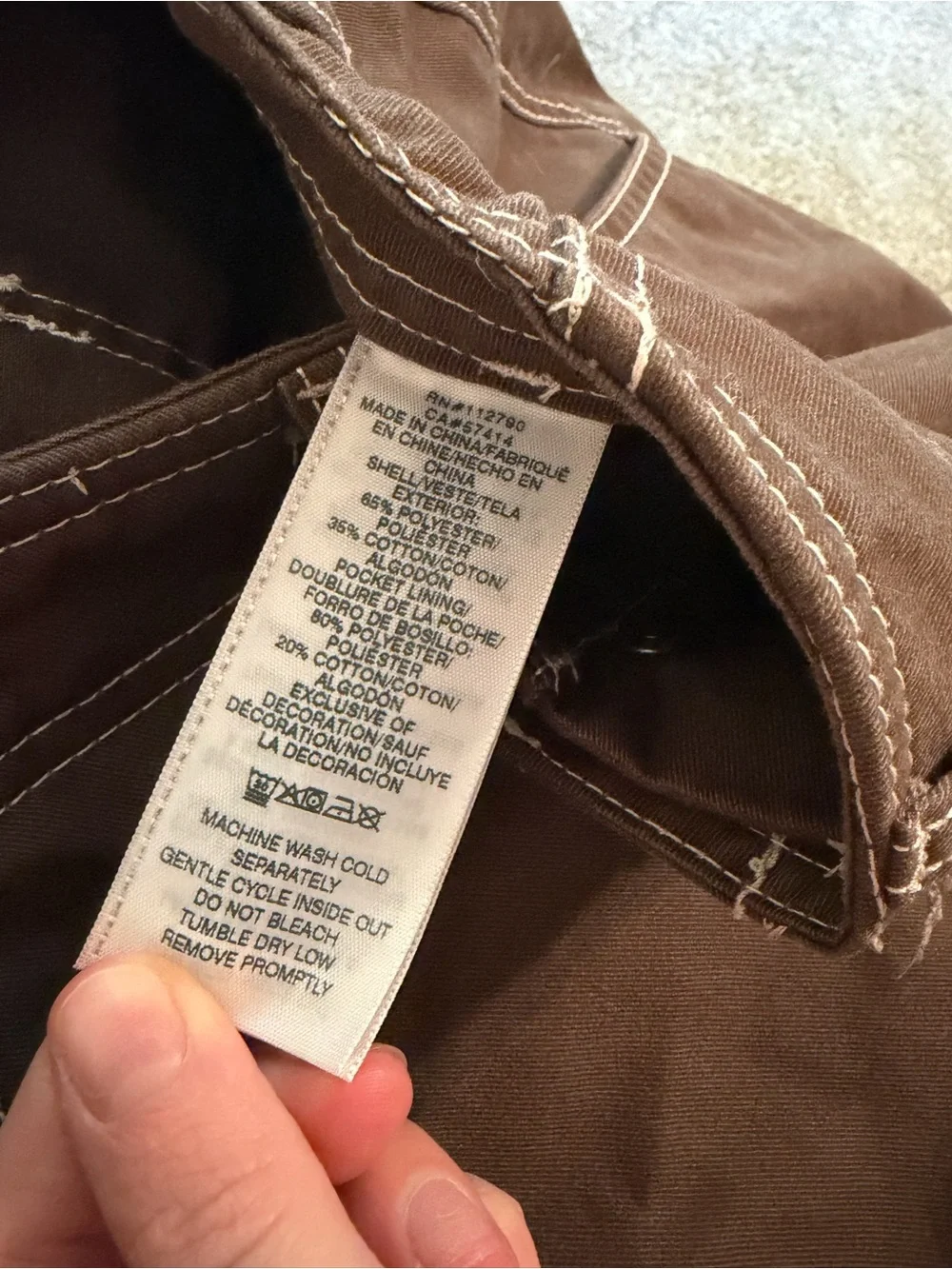 Men’s True Religuon Dark Brown Cargo Pants